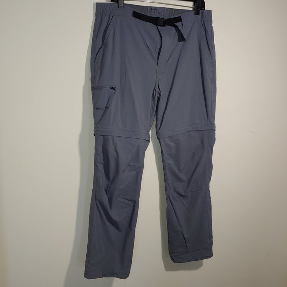 MarmotArch Rock Convertible Pants Size 36 Slate Gray